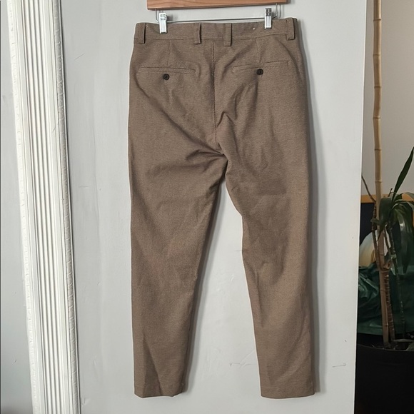 Zara Tan Houndstooth Chinos Classic Sz 31 - Picture 3 of 4